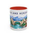 Bosnia and Herzegovina Coffee Mug | Travel Souvenir Accent Mug | Country Gift Ceramic Cup 11oz 15oz