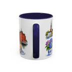 Hamburg Illustrated Travel Mug | City Souvenir Accent Coffee Mug | 11oz 15oz Ceramic Cup