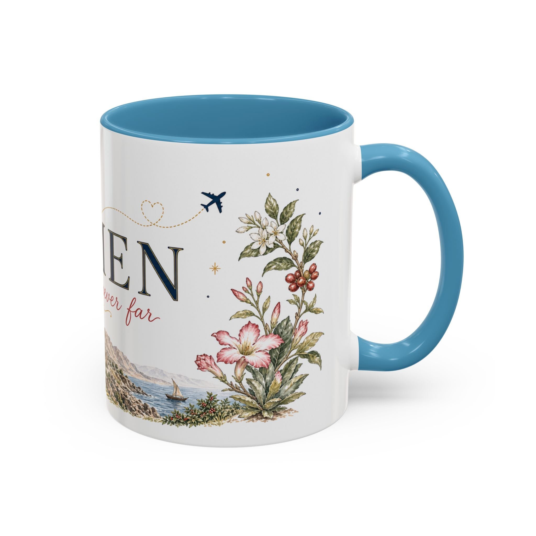 Yemen Home Country Mug | Moving Away Gift | Long Distance Friendship | 11 oz 15 oz Accent Mug