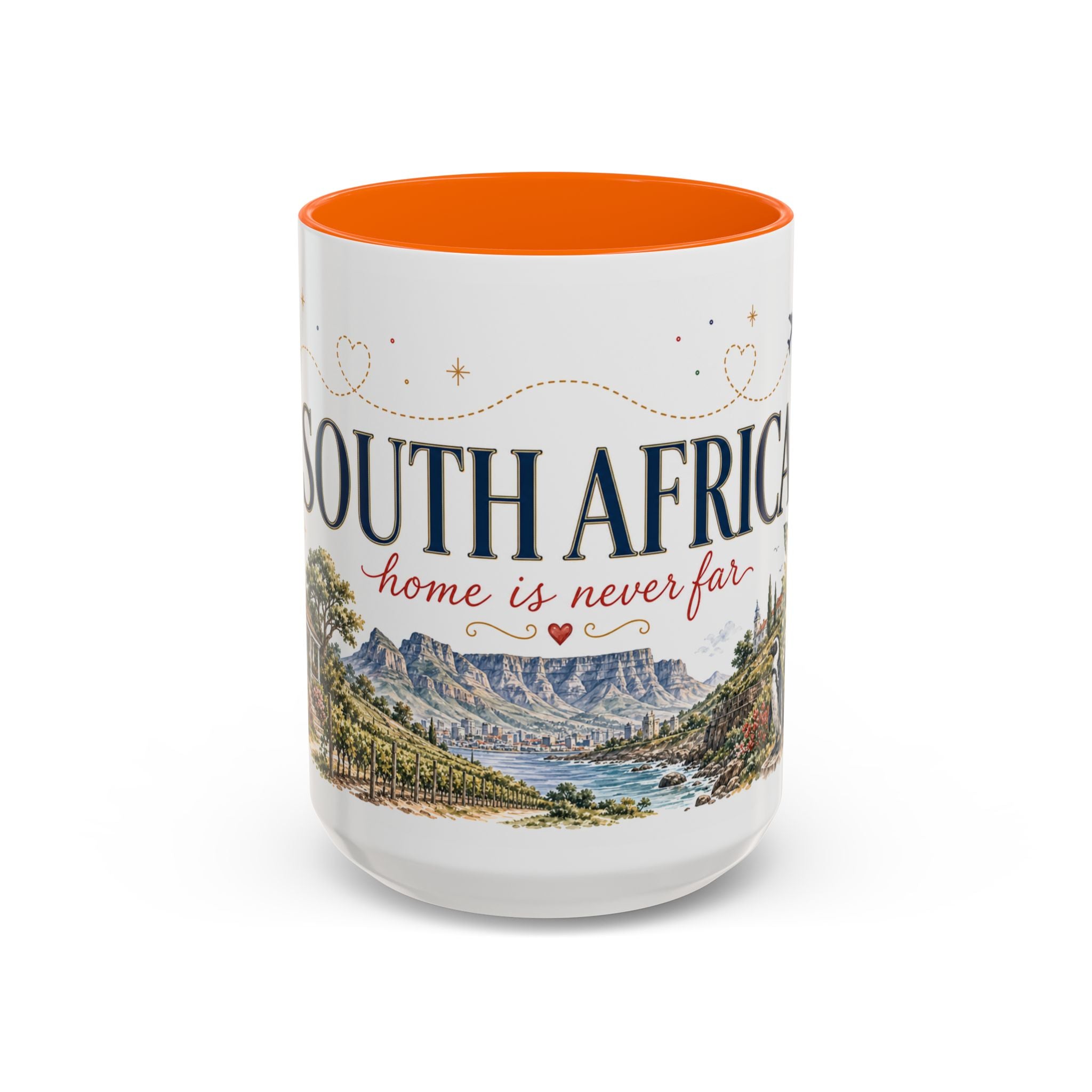 South Africa Home Country Mug | Moving Away Gift | Long Distance Friendship | 11 oz 15 oz Accent Mug