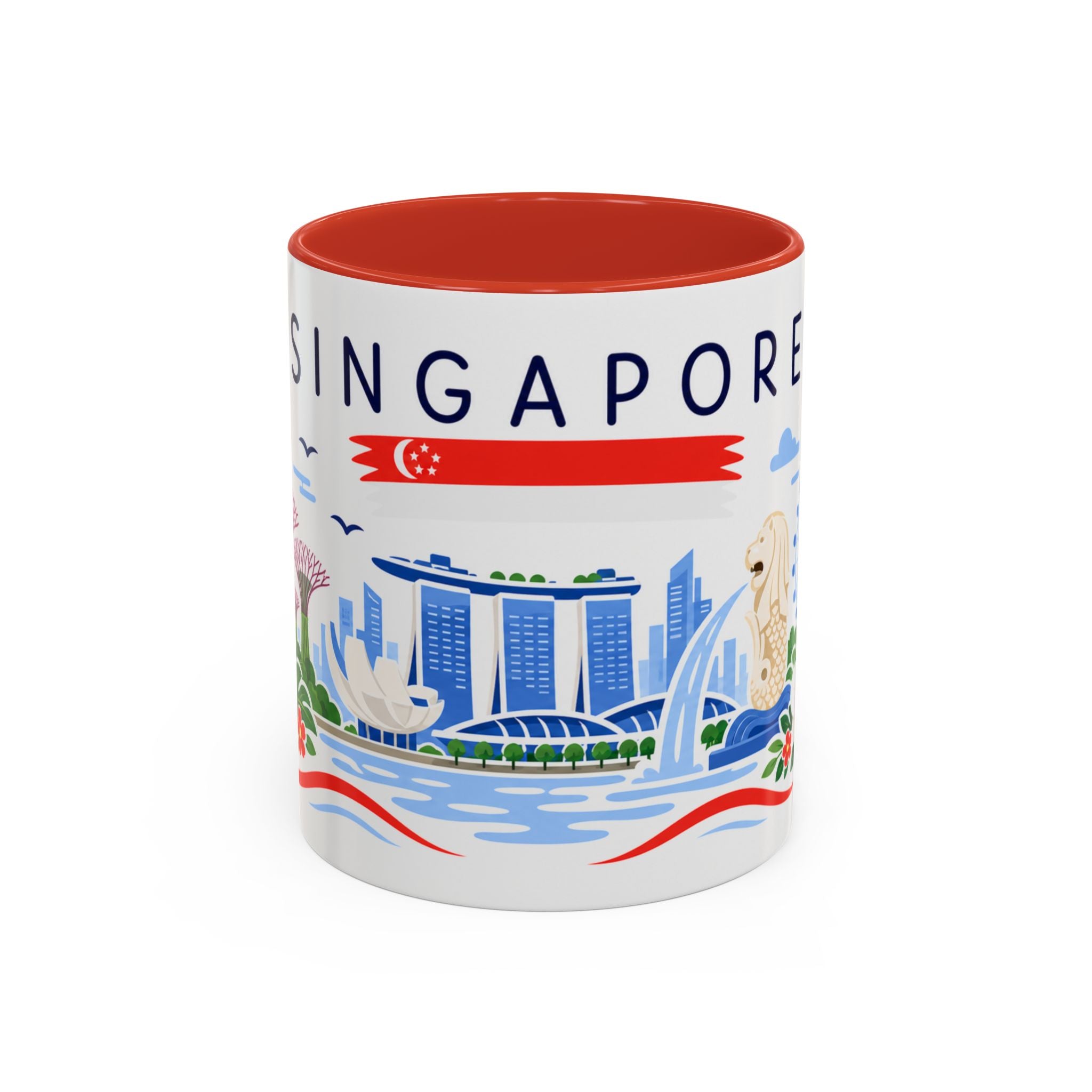 Singapore Coffee Mug | Travel Souvenir Accent Mug | Country Gift Ceramic Cup 11oz 15oz