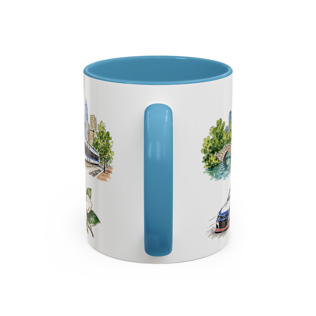 Charlotte Illustrated Travel Mug | City Souvenir Accent Coffee Mug | 11oz 15oz Ceramic Cup