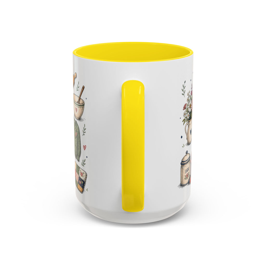 Grandma Makes Life Sweeter Coffee Mug | Gift From Grandkids | Accent Color Ceramic 11oz 15oz