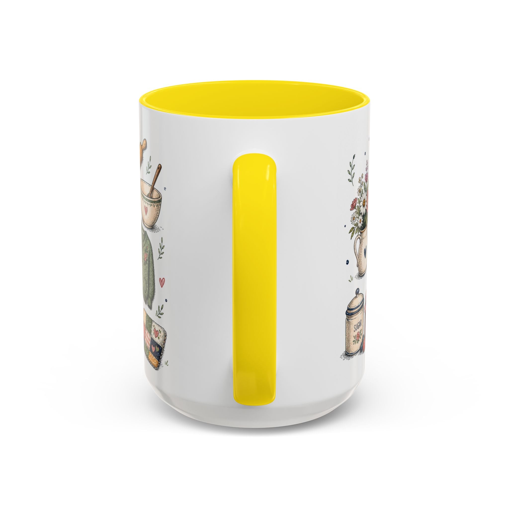 Grandma Makes Life Sweeter Coffee Mug | Gift From Grandkids | Accent Color Ceramic 11oz 15oz