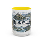 Rhine Valley Mug, Germany Travel Souvenir, Bucket List Gift, Accent Ceramic Coffee Mug 11oz 15oz