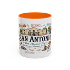 San Antonio Coffee Mug | Texas Souvenir City Gift | Accent Color Ceramic 11oz 15oz