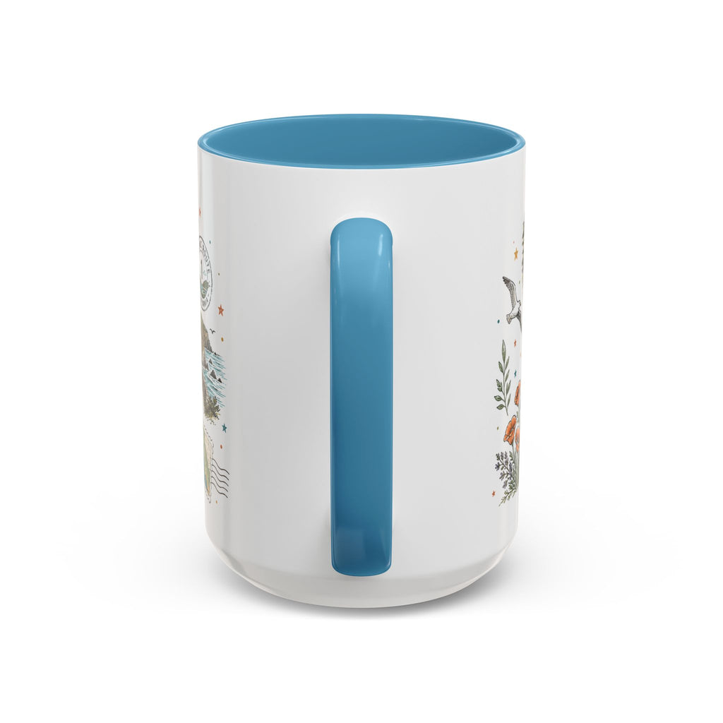 Big Sur Coffee Mug | Travel Destination Souvenir Gift | Accent Color Ceramic 11oz 15oz