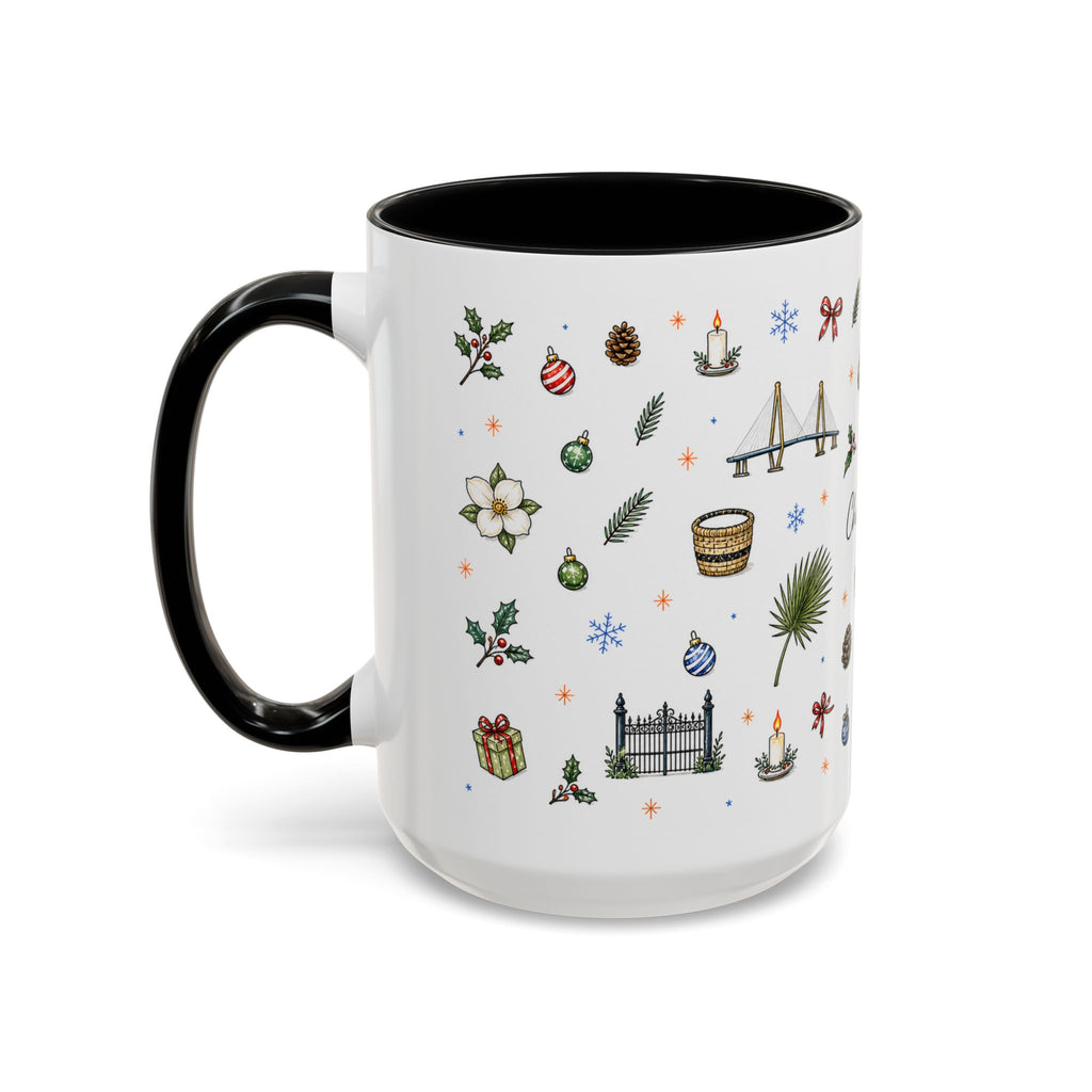 Charleston Christmas Mug | Watercolor City Souvenir, Holiday Travel Gift (11oz/15oz)