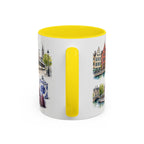 Ghent Illustrated Travel Mug | City Souvenir Accent Coffee Mug | 11oz 15oz Ceramic Cup