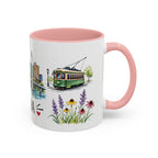 Omaha Illustrated Travel Mug | City Souvenir Accent Coffee Mug | 11oz 15oz Ceramic Cup