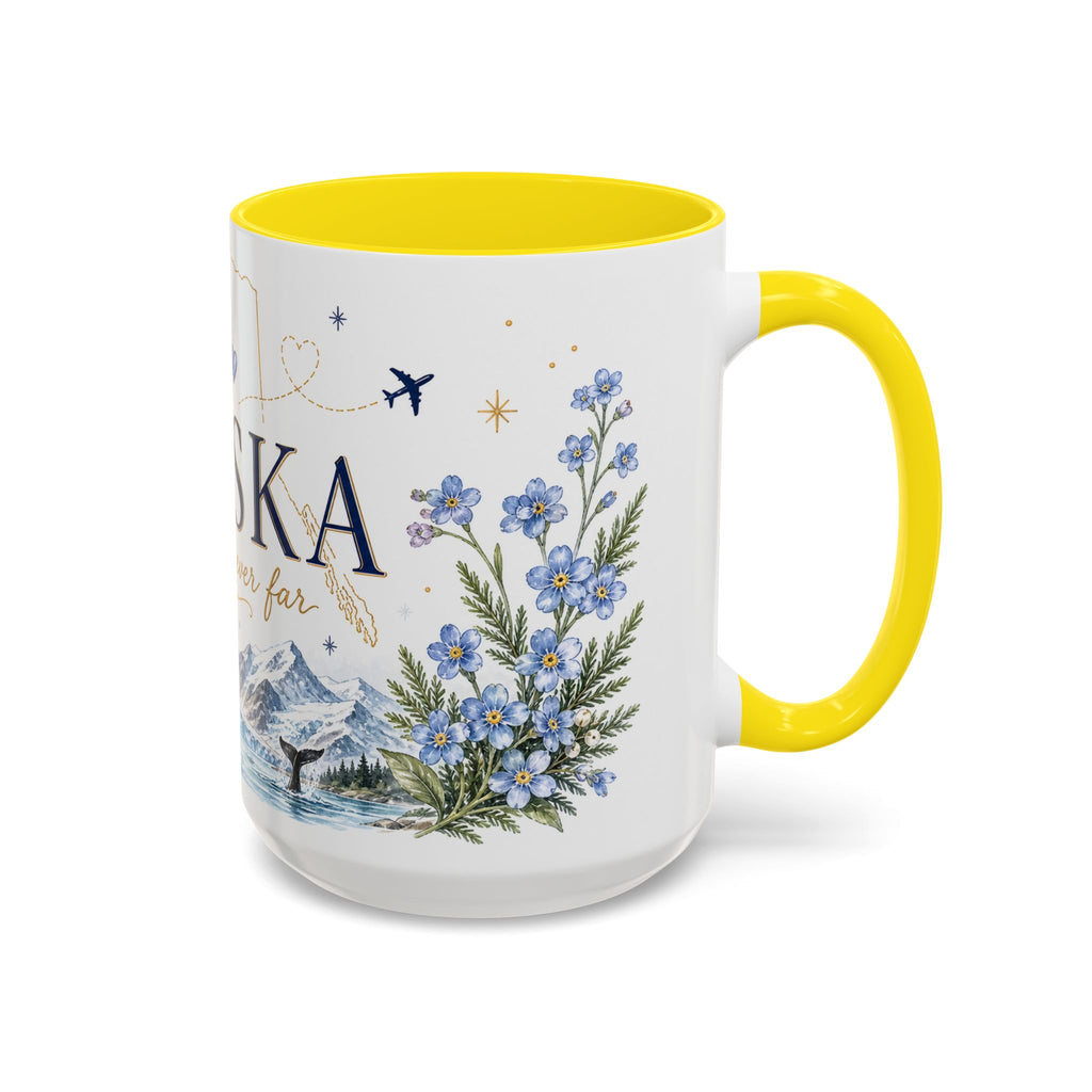 Alaska State Map Mug | Northern Lights, Mountains, Glaciers | Moving Away Gift