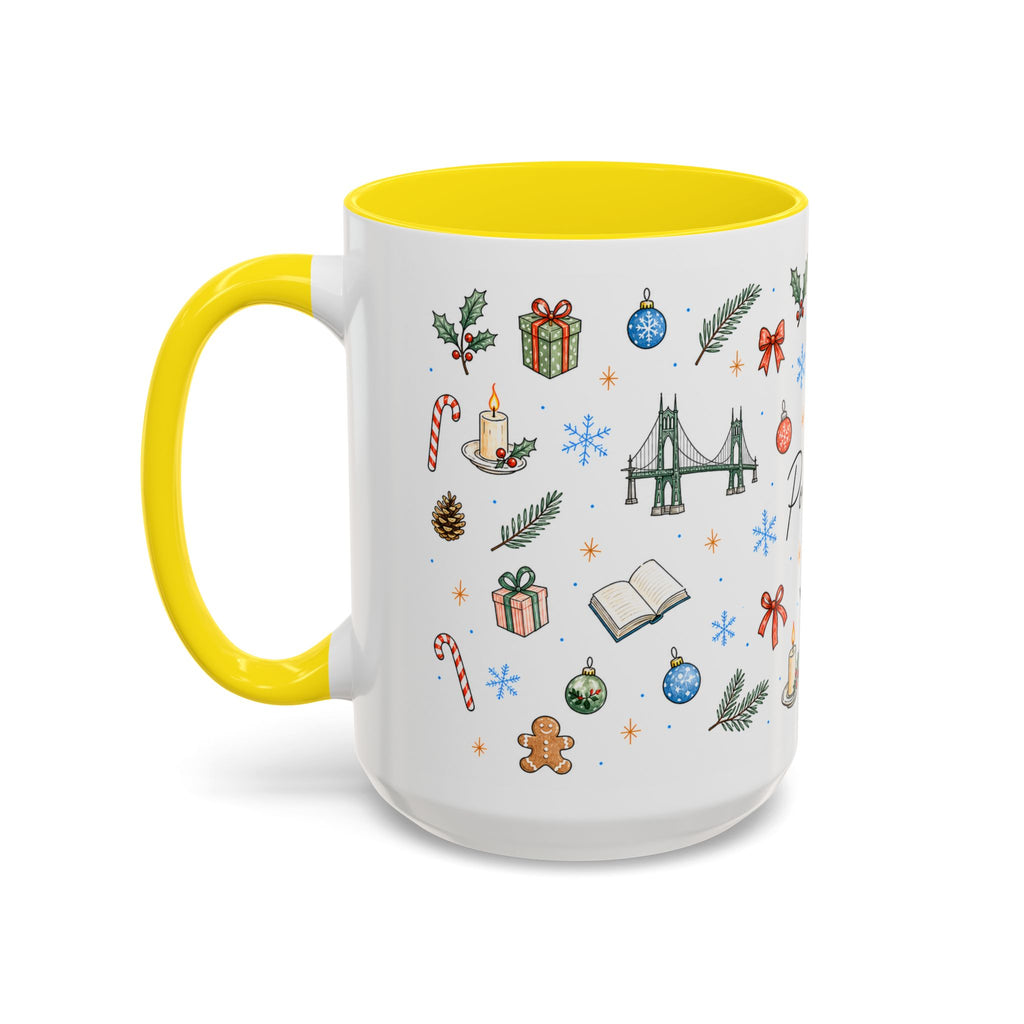 Portland Christmas Watercolor Mug | City Souvenir Coffee Cup (11oz 15oz)