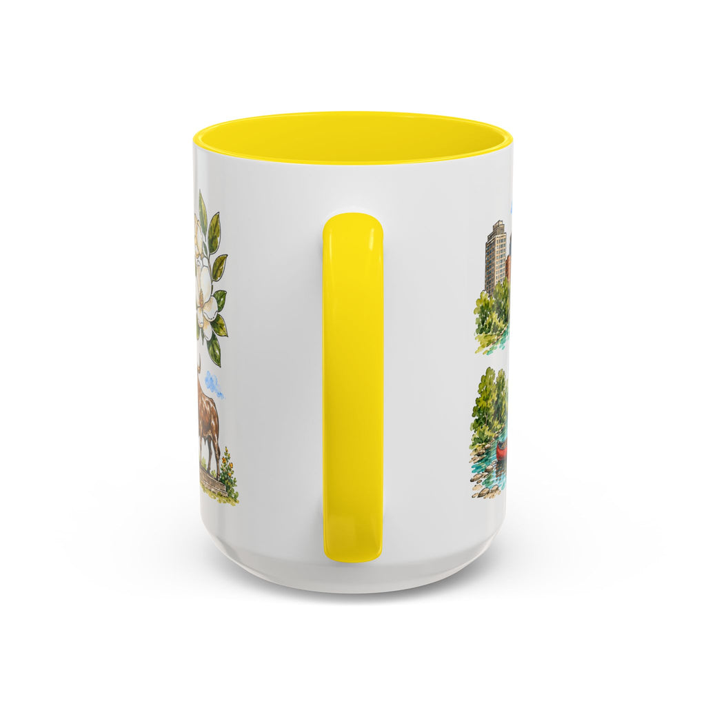Durham Illustrated Travel Mug | City Souvenir Accent Coffee Mug | 11oz 15oz Ceramic Cup