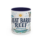 Great Barrier Reef Coffee Mug | Travel Destination Souvenir Gift | Accent Color Ceramic 11oz 15oz