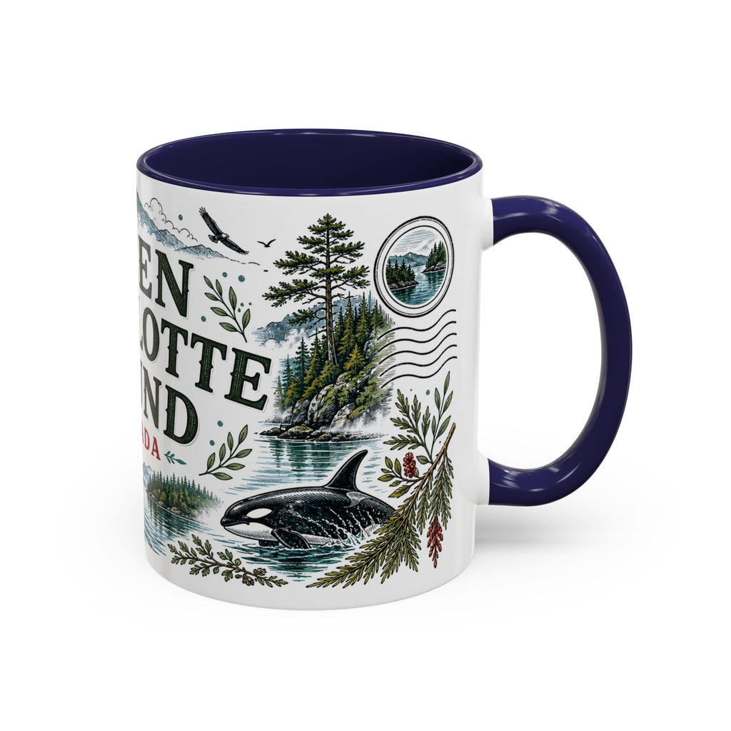 Queen Charlotte Sound Coffee Mug | Travel Destination Souvenir Gift | Accent Color Ceramic 11oz 15oz