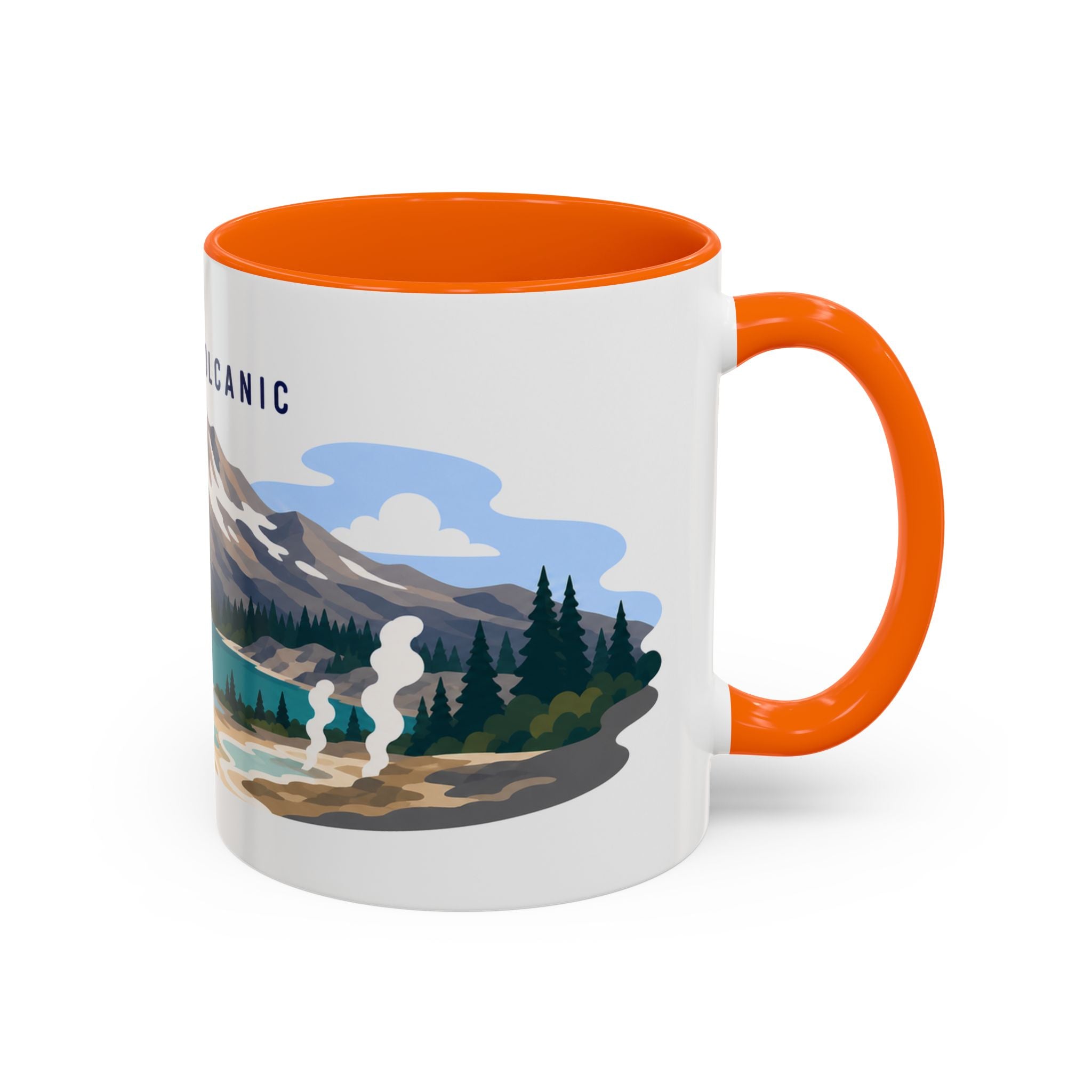 Lassen Volcanic National Park Coffee Mug | Solid Color Block Park Souvenir | 11oz 15oz Accent Mug