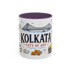 Kolkata Coffee Mug | India Souvenir Travel Gift | Accent Color Ceramic 11oz 15oz