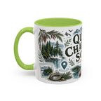 Queen Charlotte Sound Coffee Mug | Travel Destination Souvenir Gift | Accent Color Ceramic 11oz 15oz