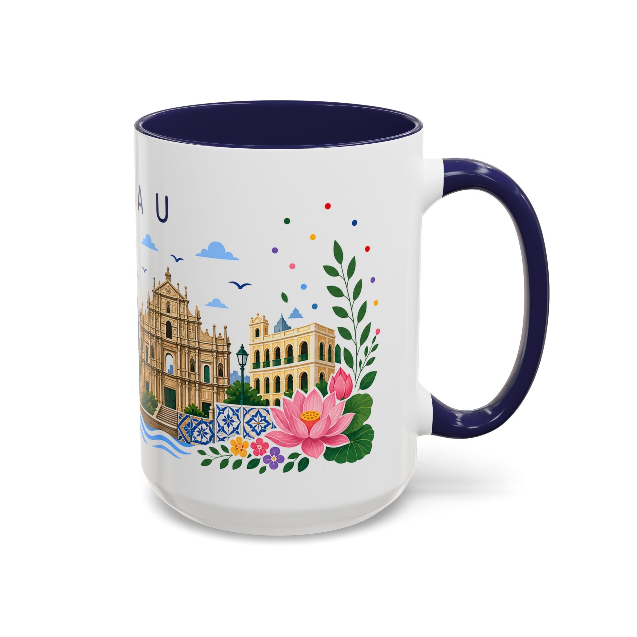 Macau Coffee Mug | Travel Souvenir Accent Mug | Place Gift Ceramic Cup 11oz 15oz