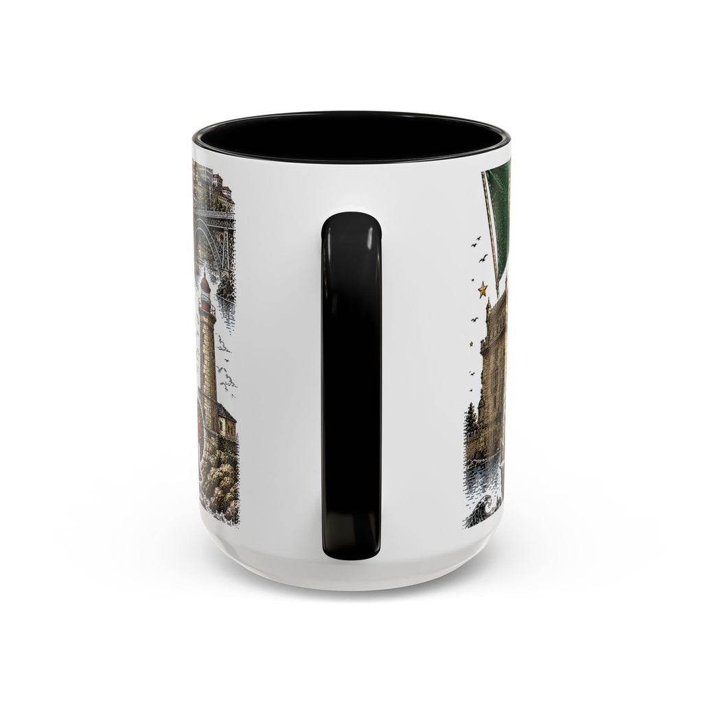 Portugal Soccer Coffee Mug | World Cup Fan Gift | Accent Color Ceramic 11oz 15oz Match Day Cup