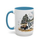 Devils Tower Mug, Wyoming Travel Souvenir, Bucket List Gift, Accent Ceramic Coffee Mug 11oz 15oz