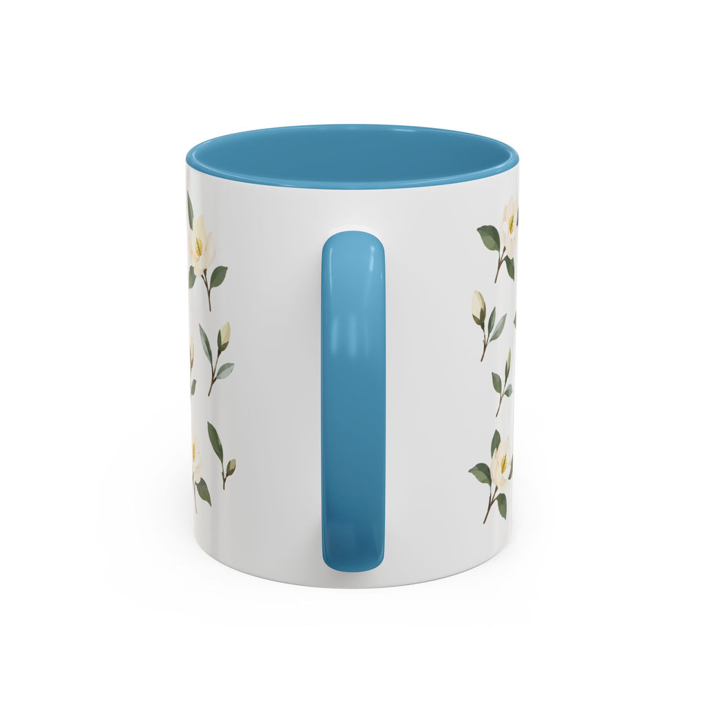 Georgia Sweetbay Magnolia Mug, State Flower Floral Coffee Cup, 11oz Botanical Gift