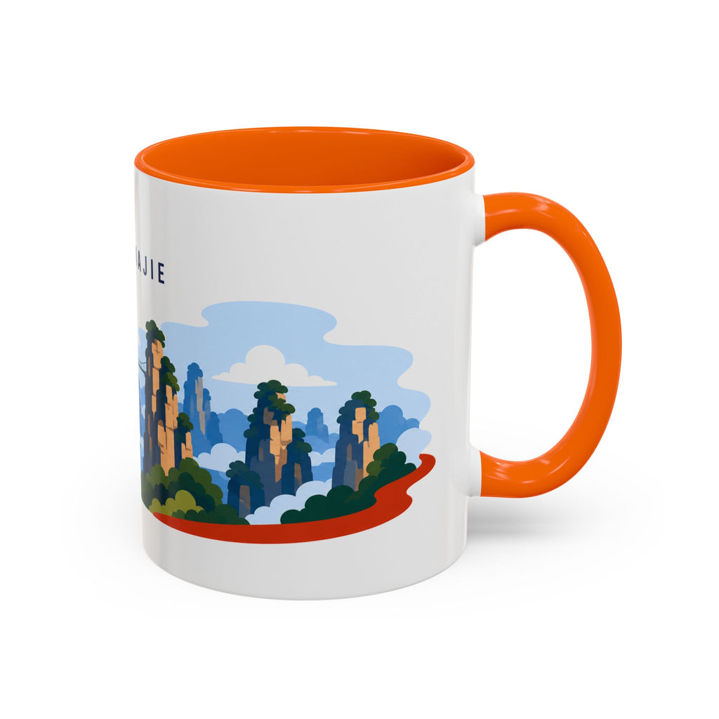 Zhangjiajie Coffee Mug | Travel Destination Souvenir Gift | Accent Color Ceramic 11oz 15oz