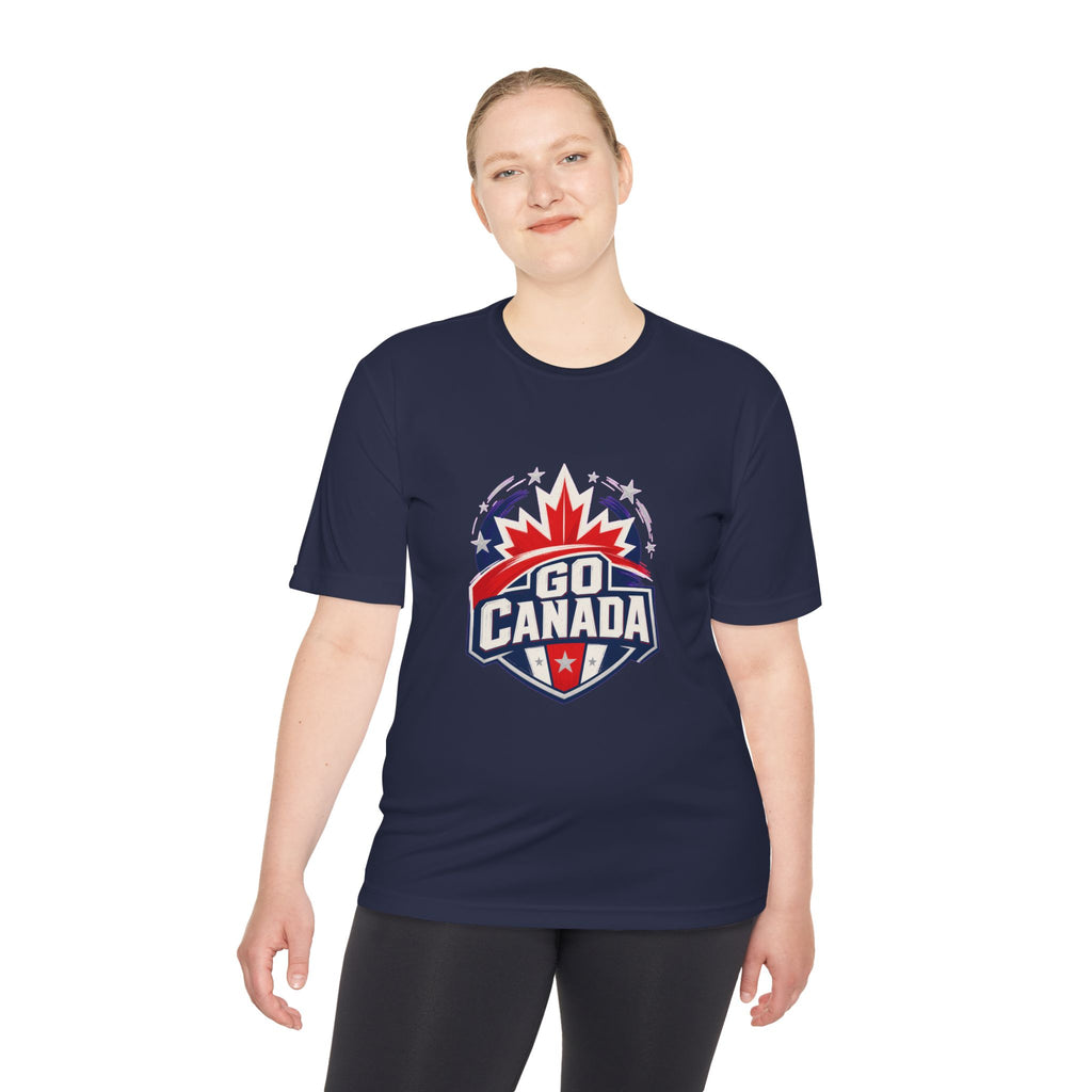 Go Canada Soccer T Shirt, Moisture Wicking Fan Tee