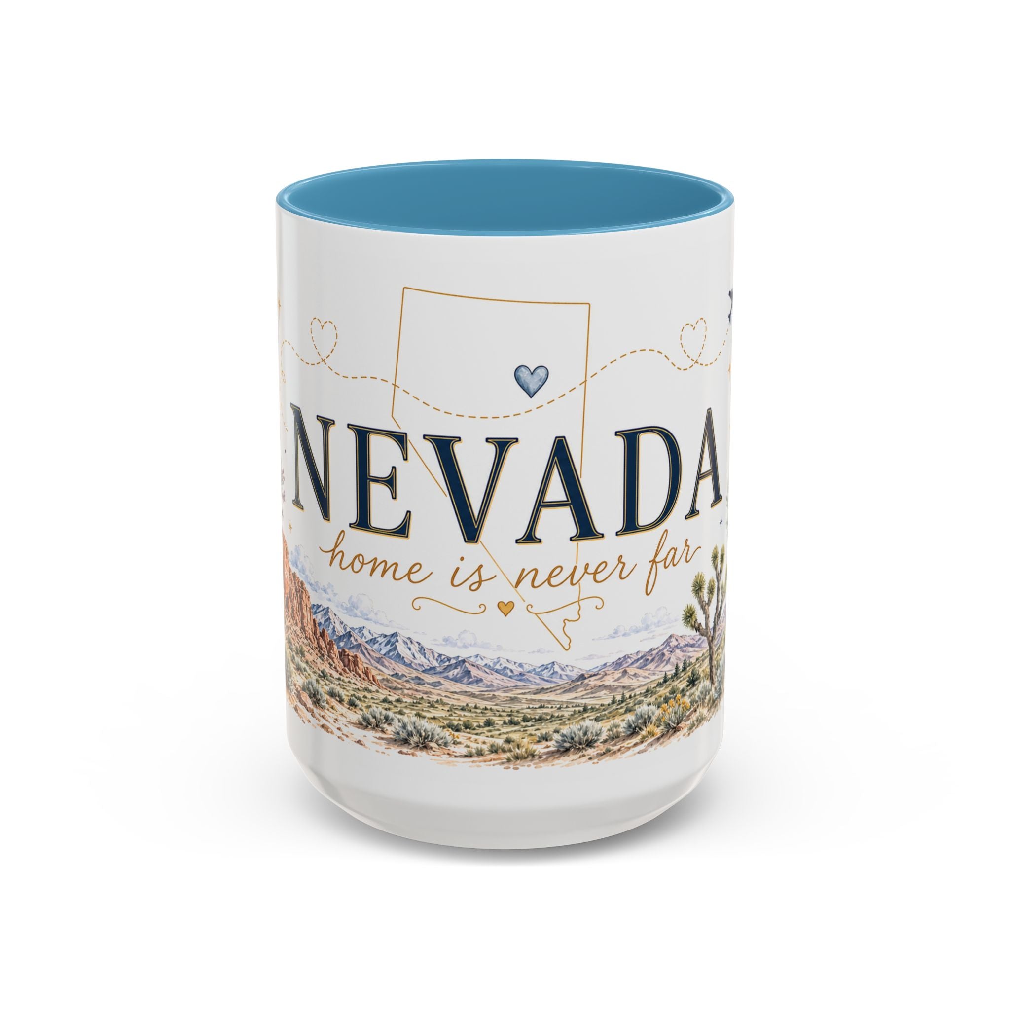 Nevada Home State Mug | Moving Away, Long Distance Friendship Gift | 11oz 15oz Accent Mug