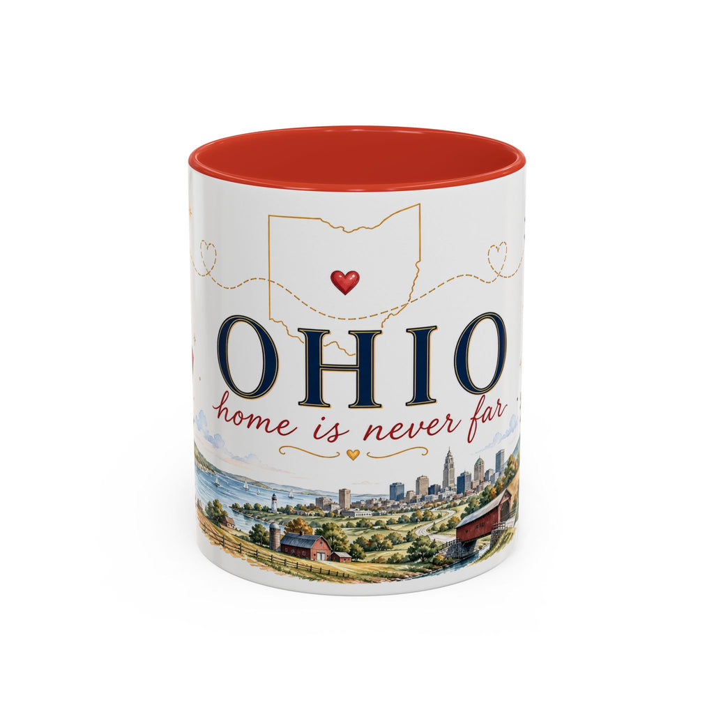 Ohio State Map Mug | Botanical Travel Sketch, Homesick Gift, Long Distance Friendship