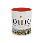 Ohio State Map Mug | Botanical Travel Sketch, Homesick Gift, Long Distance Friendship