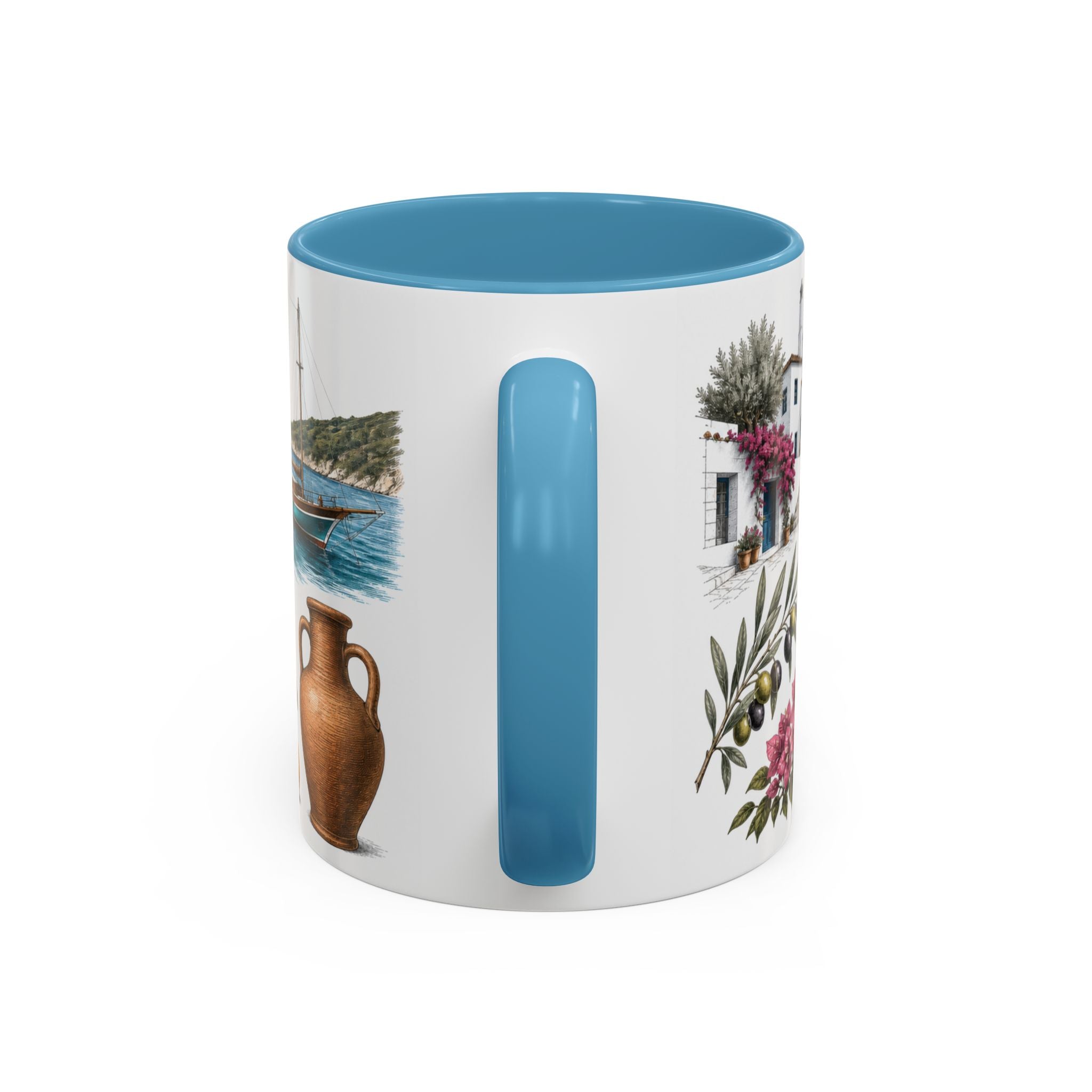 Mugla Coffee Mug | Turkey Travel Souvenir | Vintage Illustrated City Gift | 11 oz 15 oz Accent Mug