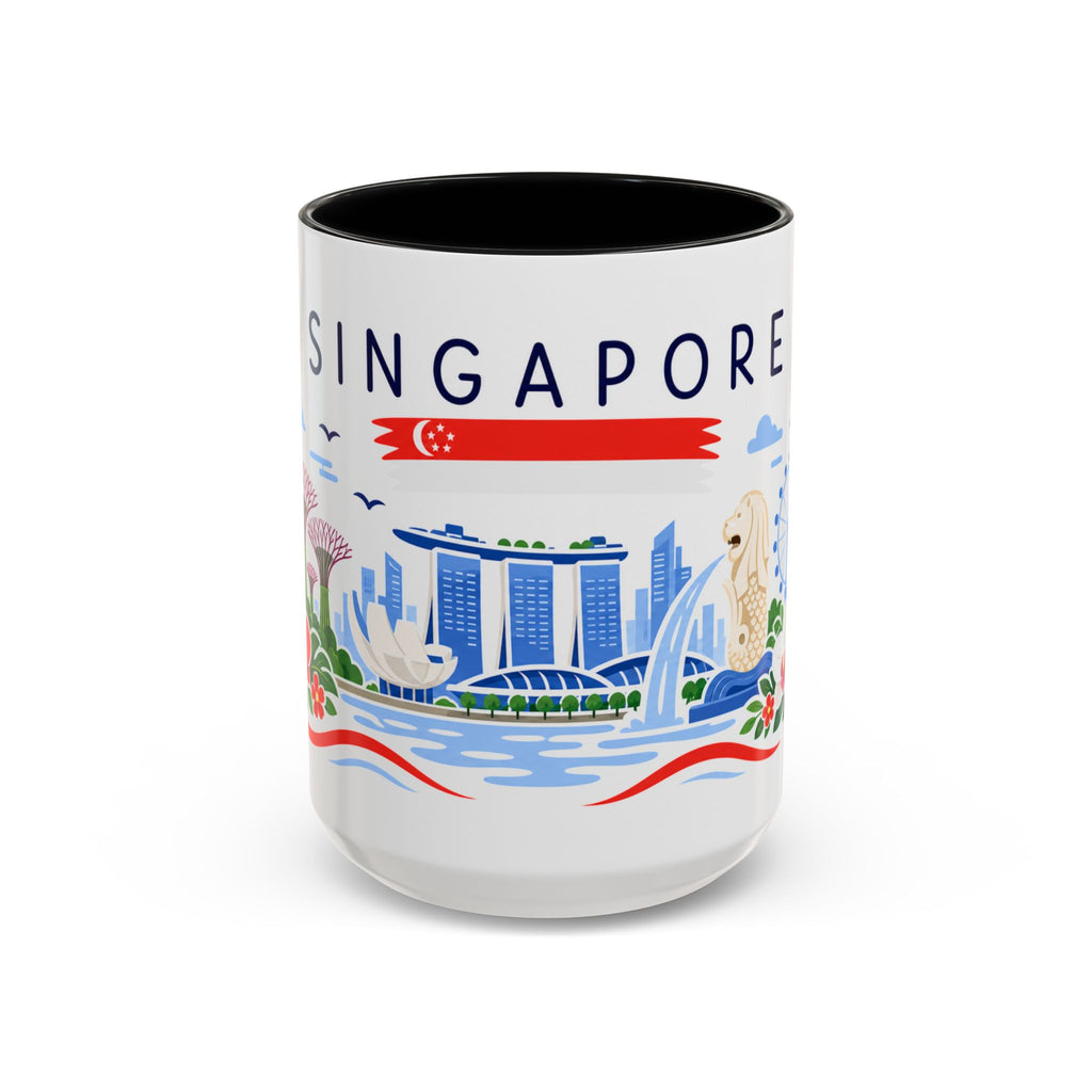 Singapore Coffee Mug | Travel Souvenir Accent Mug | Country Gift Ceramic Cup 11oz 15oz