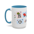 Madrid Coffee Mug | Postage Stamp Collage Mug | Travel Souvenir Accent Cup 11oz 15oz