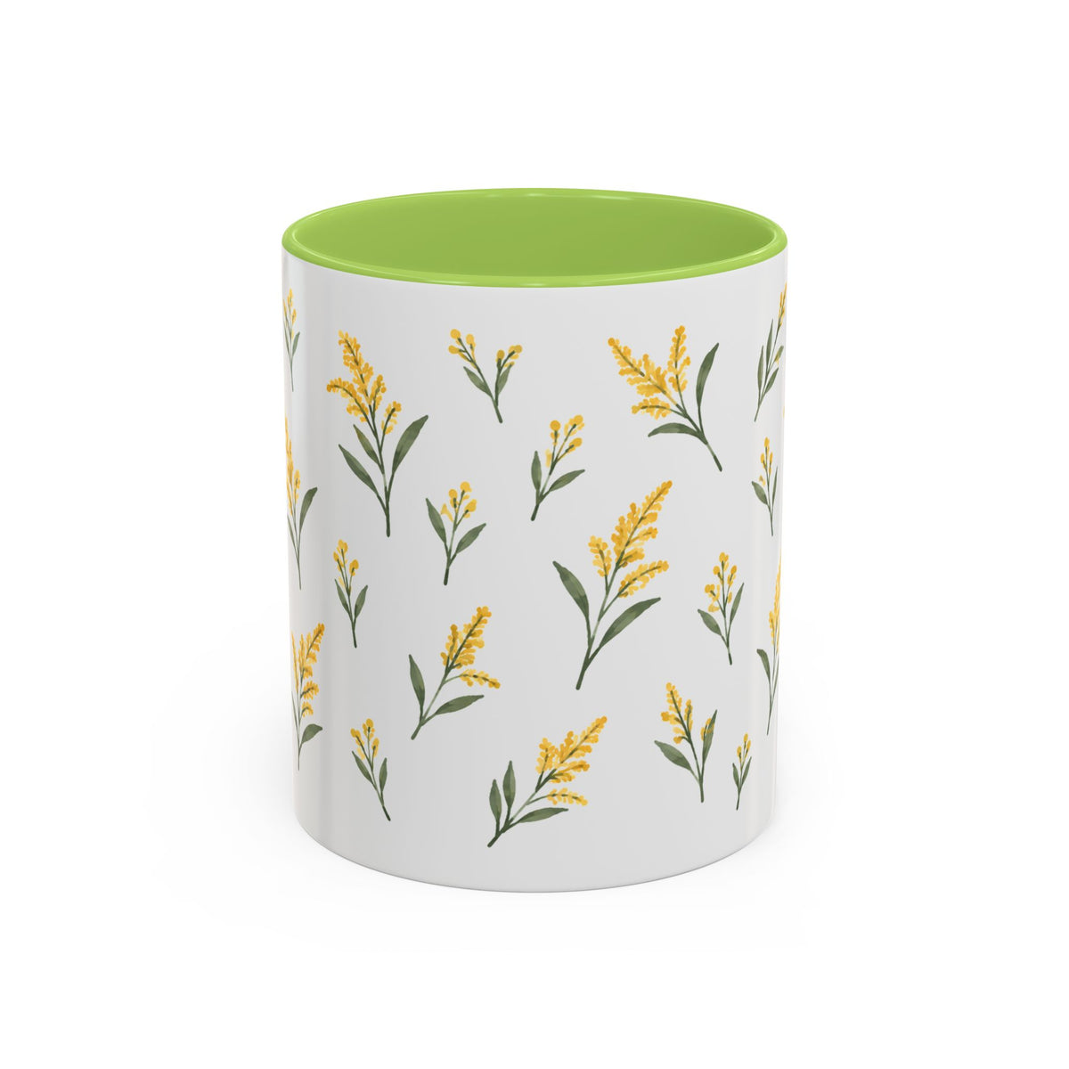Nebraska Goldenrod Mug, State Flower Floral Coffee Cup, 11oz Botanical Gift