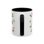 New York Rose Mug, State Flower Floral Coffee Cup, 11oz Botanical Gift