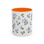 Colorado Rocky Mountain columbine Mug, State Flower Floral Coffee Cup, 11oz Botanical Gift