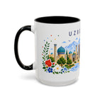 Uzbekistan Coffee Mug | Travel Souvenir Accent Mug | Place Gift Ceramic Cup 11oz 15oz
