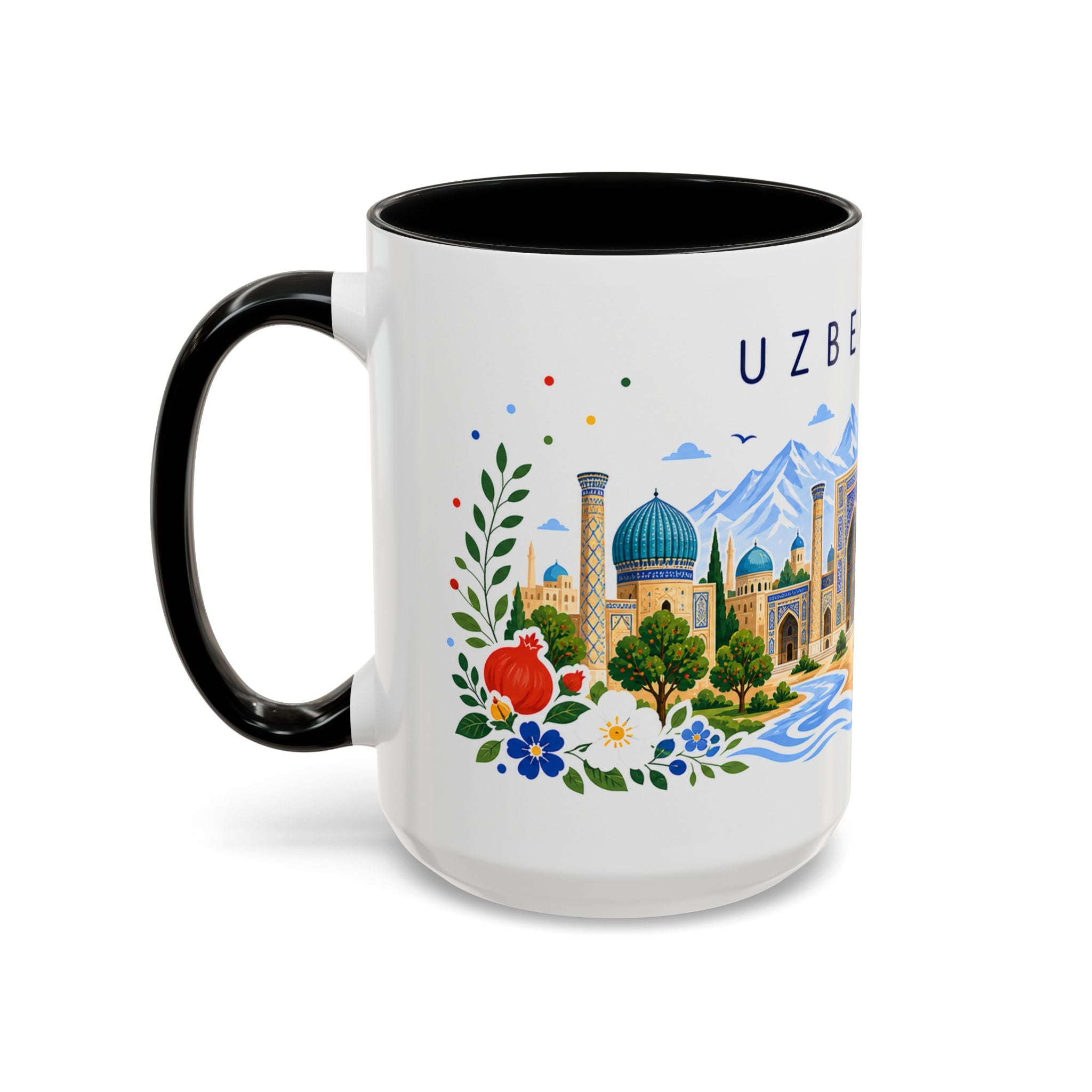 Uzbekistan Coffee Mug | Travel Souvenir Accent Mug | Place Gift Ceramic Cup 11oz 15oz
