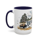 Devils Tower Mug, Wyoming Travel Souvenir, Bucket List Gift, Accent Ceramic Coffee Mug 11oz 15oz