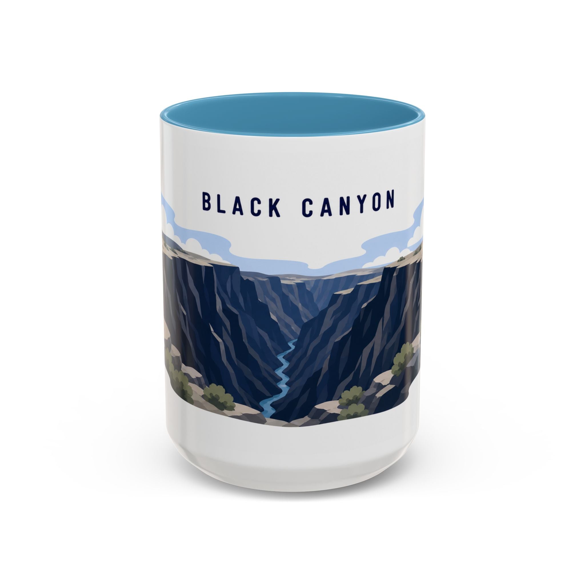 Black Canyon of the Gunnison National Park Coffee Mug | Solid Color Block Park Souvenir | 11oz 15oz Accent Mug