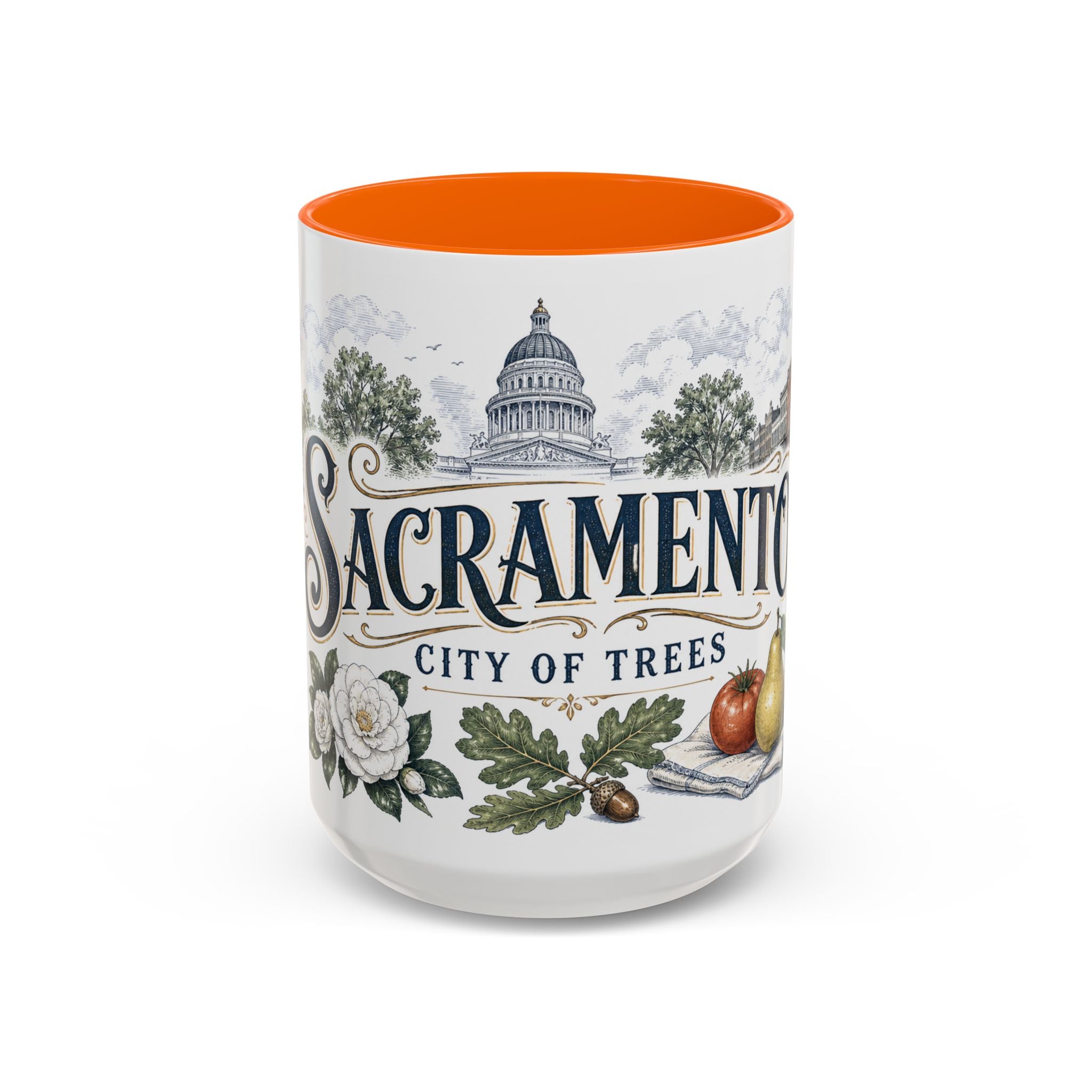 Sacramento Coffee Mug | United States Travel Souvenir | Vintage Illustrated City Gift | 11 oz 15 oz Accent Mug