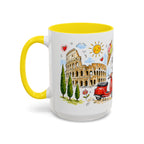 Rome Travel Mug | European City Souvenir Accent Coffee Mug | 11oz 15oz Ceramic Cup