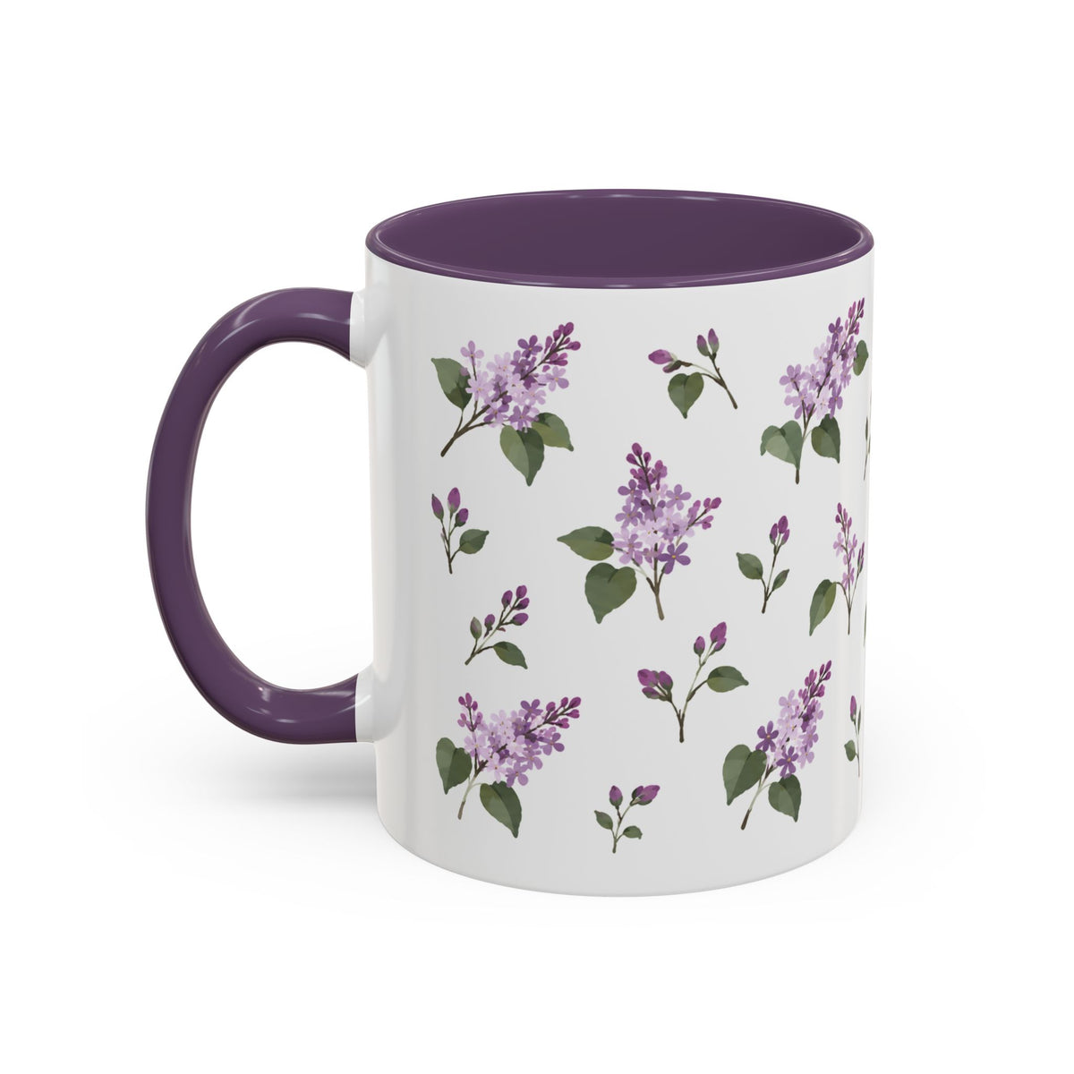 New Hampshire Purple Lilac Mug, State Flower Floral Coffee Cup, 11oz Botanical Gift