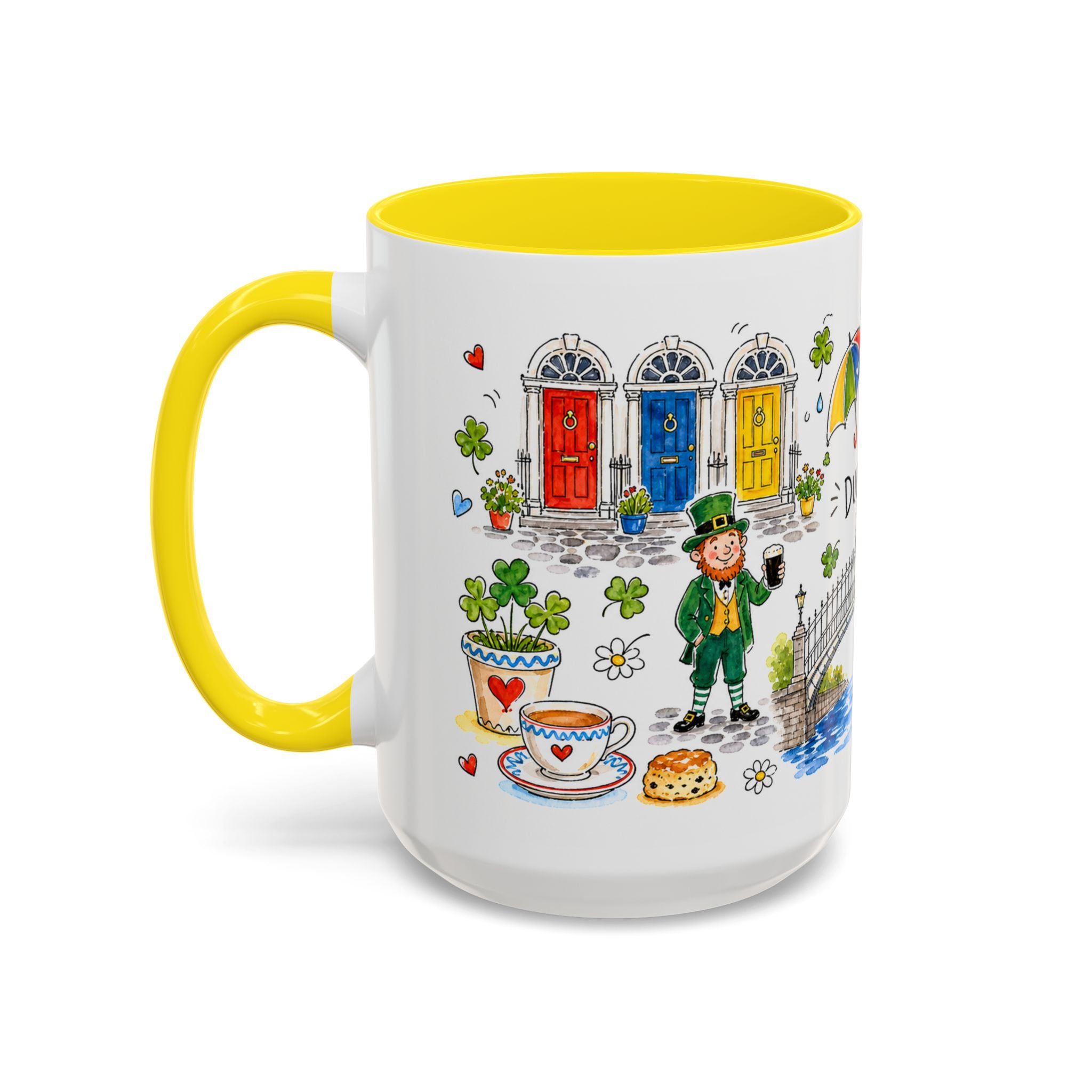 Dublin Travel Mug | European City Souvenir Accent Coffee Mug | 11oz 15oz Ceramic Cup