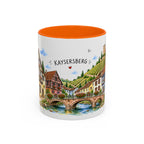 Kaysersberg Illustrated Travel Mug | France Souvenir Accent Coffee Mug | 11oz 15oz Ceramic Cup