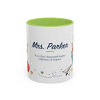 Personalized First Year Teacher Mug | Custom Name Pencil Coffee Cup