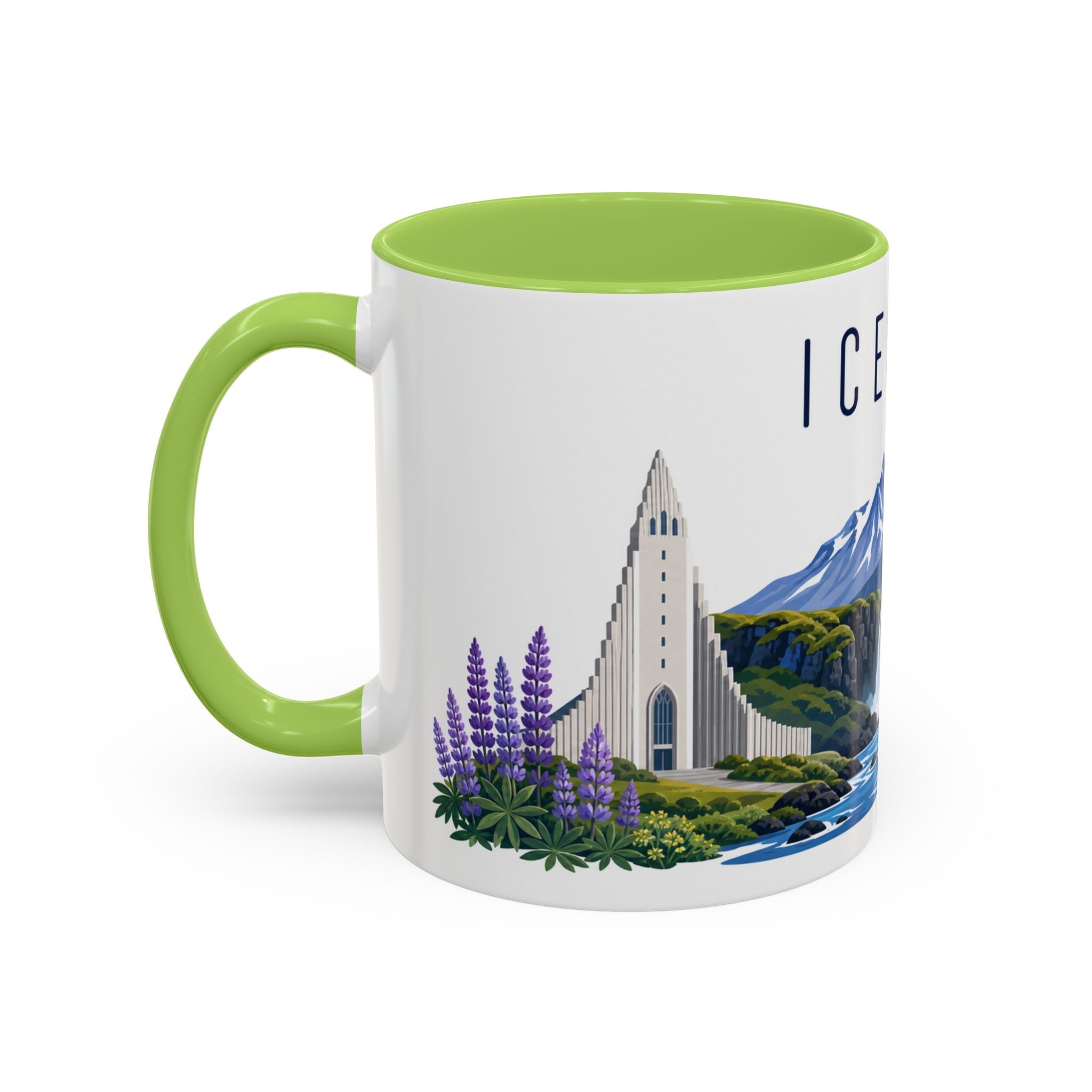 Iceland Coffee Mug | Travel Souvenir Accent Mug | Country Gift Ceramic Cup 11oz 15oz