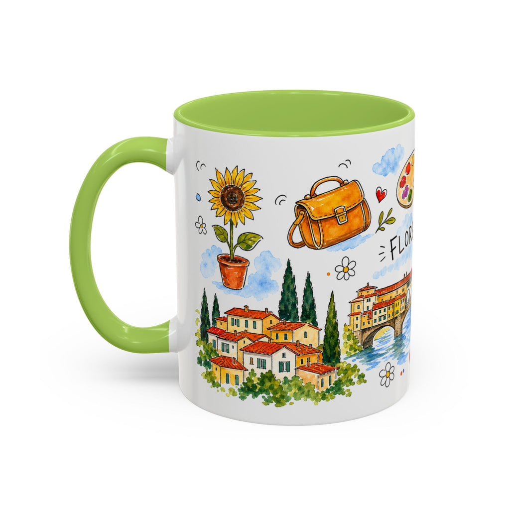 Florence Travel Mug | European City Souvenir Accent Coffee Mug | 11oz 15oz Ceramic Cup
