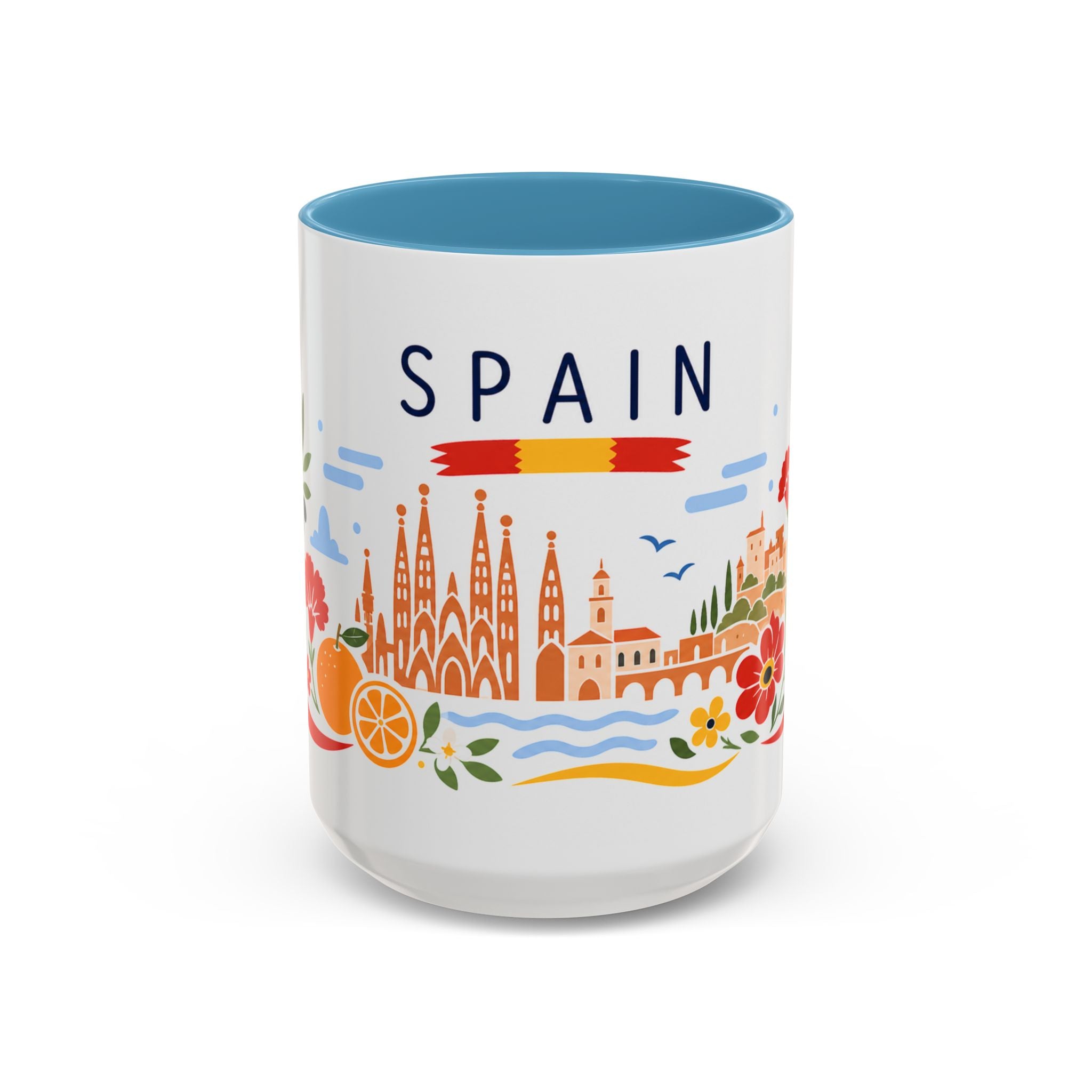 Spain Coffee Mug | Travel Souvenir Accent Mug | Country Gift Ceramic Cup 11oz 15oz